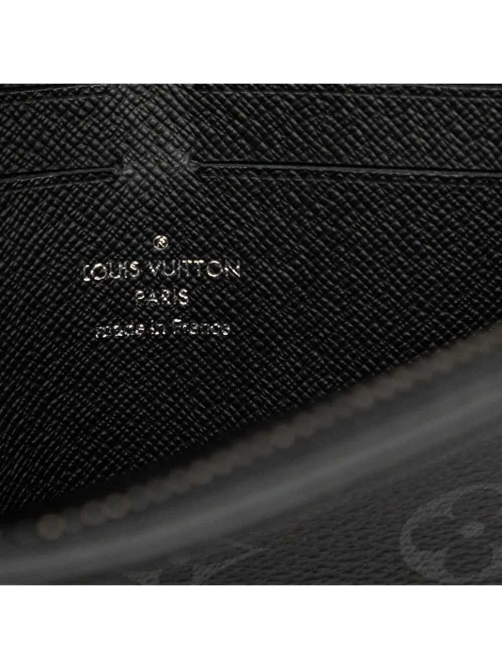 Louis Vuitton Monogram Eclipse Pochette Voyage MM Clutch Black Leather